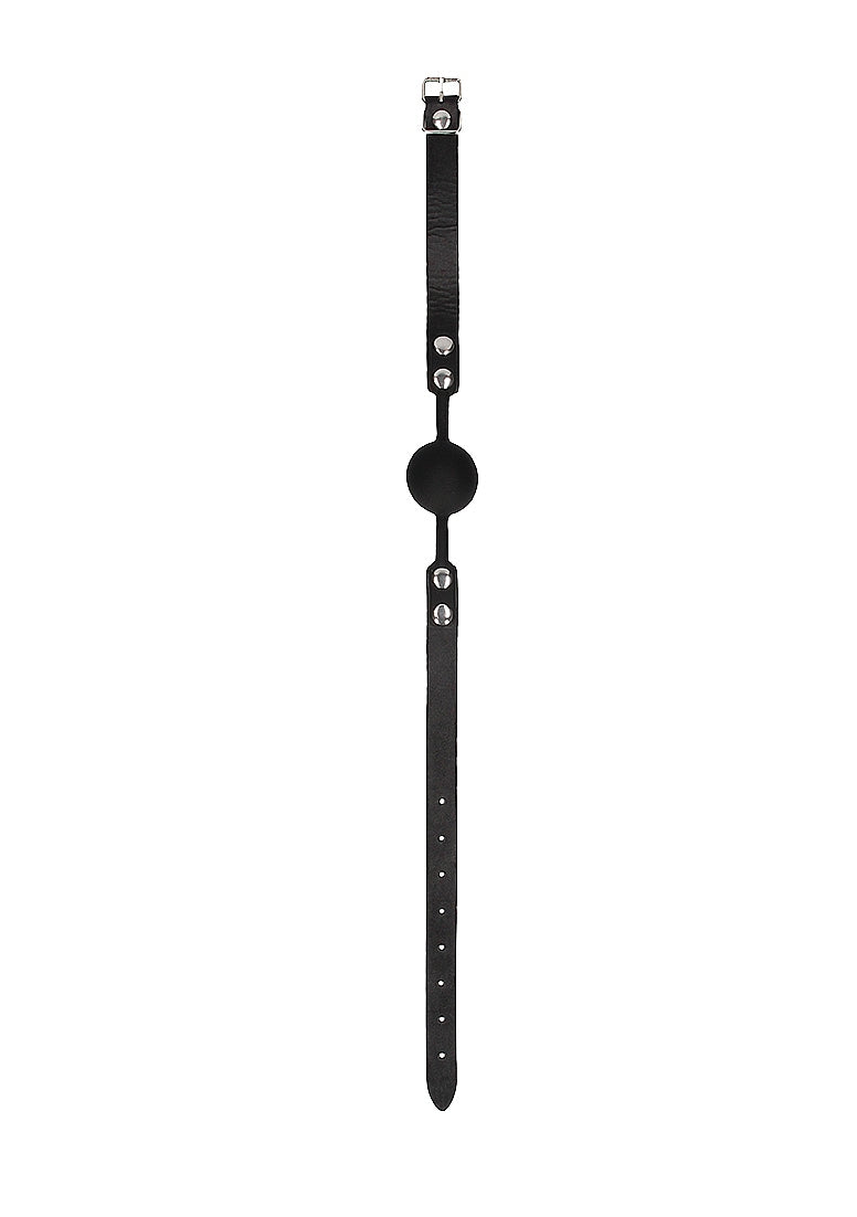 Shots Silicone Ball Gag with Adjustable Bonded Leather Straps - Bondage Gags and Bits