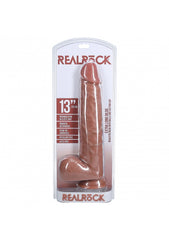 Realrock Ultra Realistic Extra Large Dildo With Balls 33cm - - Realistic Dildos