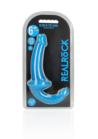 Shots 6 Inch Strapless Strap On Glow in the Dark Neon Dildo