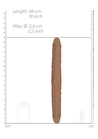 Shots Toys Realrock Double Ender Realistic Dong 18 Inches Dual Ended Dildo - Double Ender