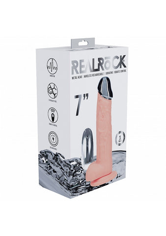 Shots REALROCK Metal Head 7 Inch Realistic Vibrating Dildo