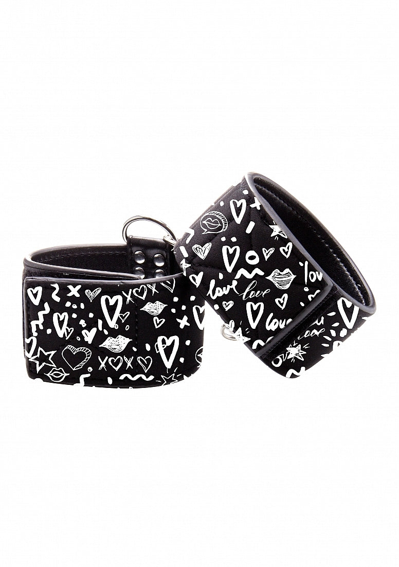 Shots Toys Comfortable Printed Hand Cuffs - - Cuffs And Restraints