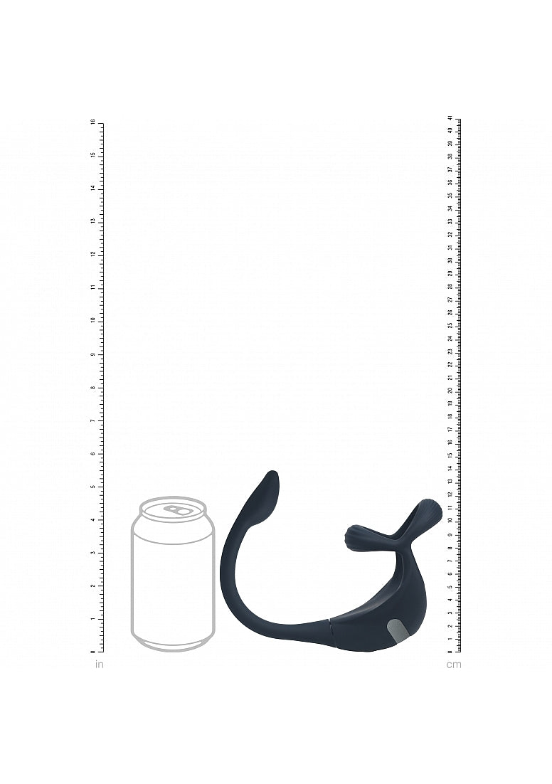 LEVELZ Vibrating TriO Cock Ring with Prostate Stimulator - - Vibrating Cock Rings