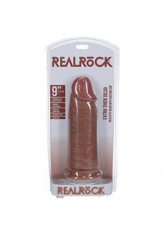 Shots Toys Realrock Ultra Realistic Extra Thick No Ball Dildo Tan Ultra Girth - Realistic Dildos