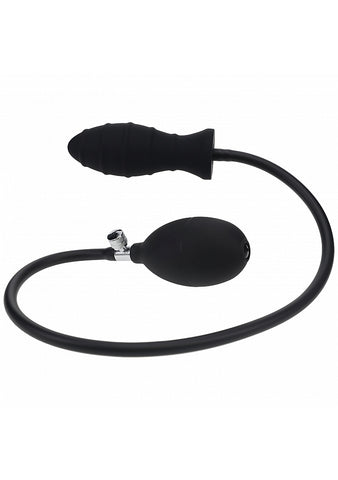 Shots Levelz Ribbed Inflatable Silicone Anal Plug - Butt Plugs