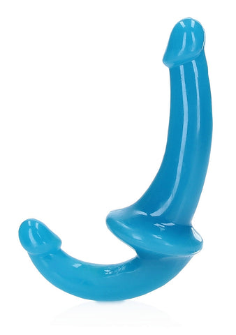 Shots 6 Inch Strapless Strap On Glow in the Dark Neon Dildo