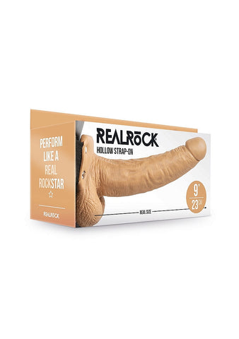 Shots Toys RealRock Hollow Strapon with Balls 23 cm