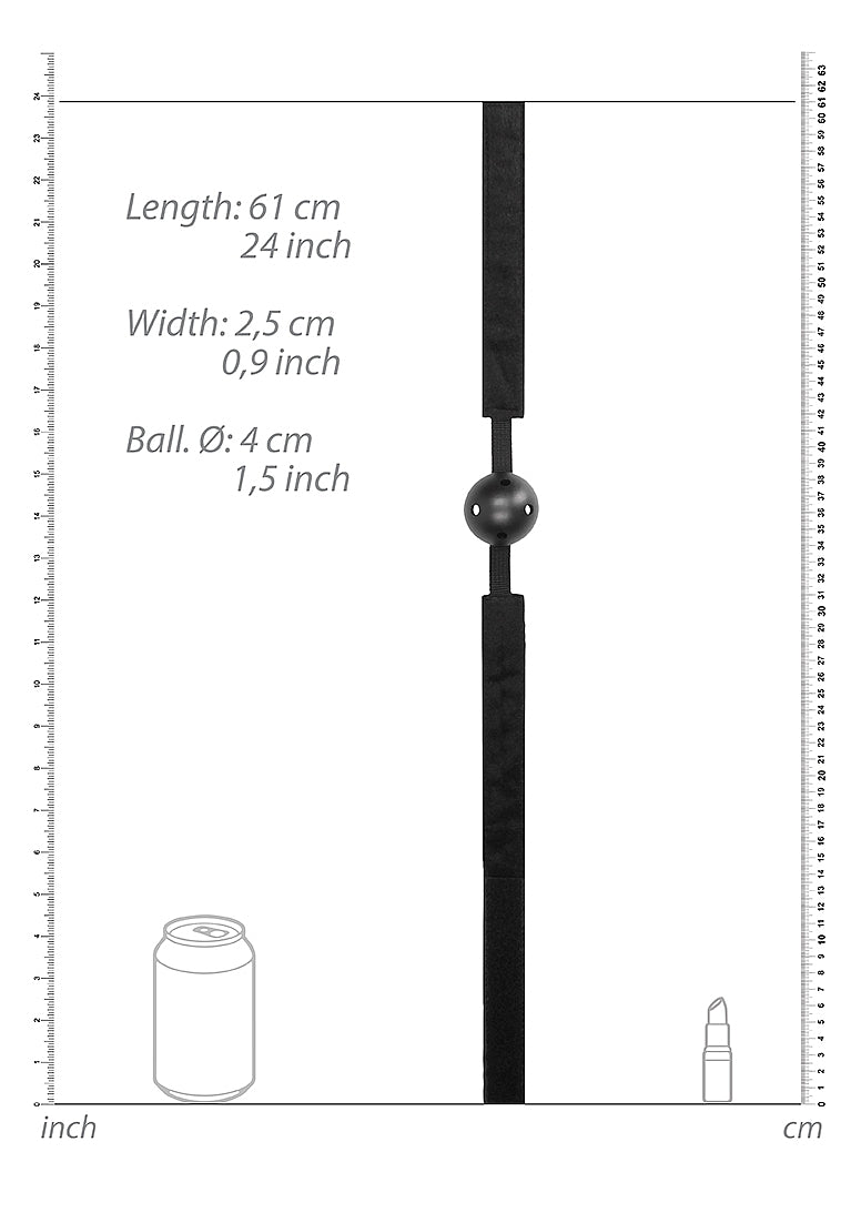Shots Toys Breathable Ball Gag With Velvet & Velcro Straps - Bondage Gags and Bits