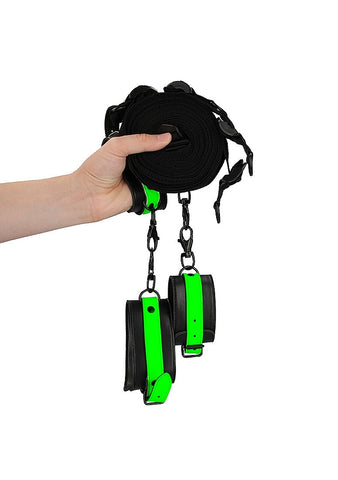 Shots Toys Bed Bindings Restraint Kit Glow in the Dark - Bondage Kits