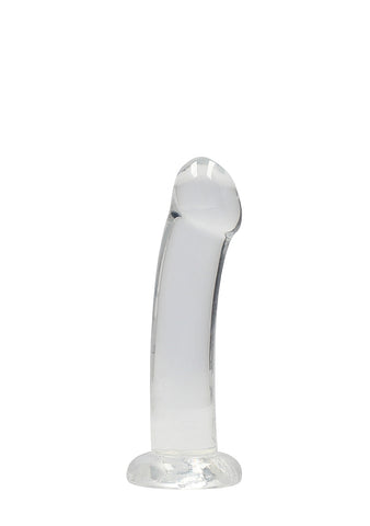 Realrock Crystal Clear Suction Cup Non Realistic Dildo 13cm - Non-Realistic Dildos