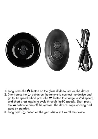 Shots Thumby 10 Functions Personal Glass Massager - Glass Sex Toys