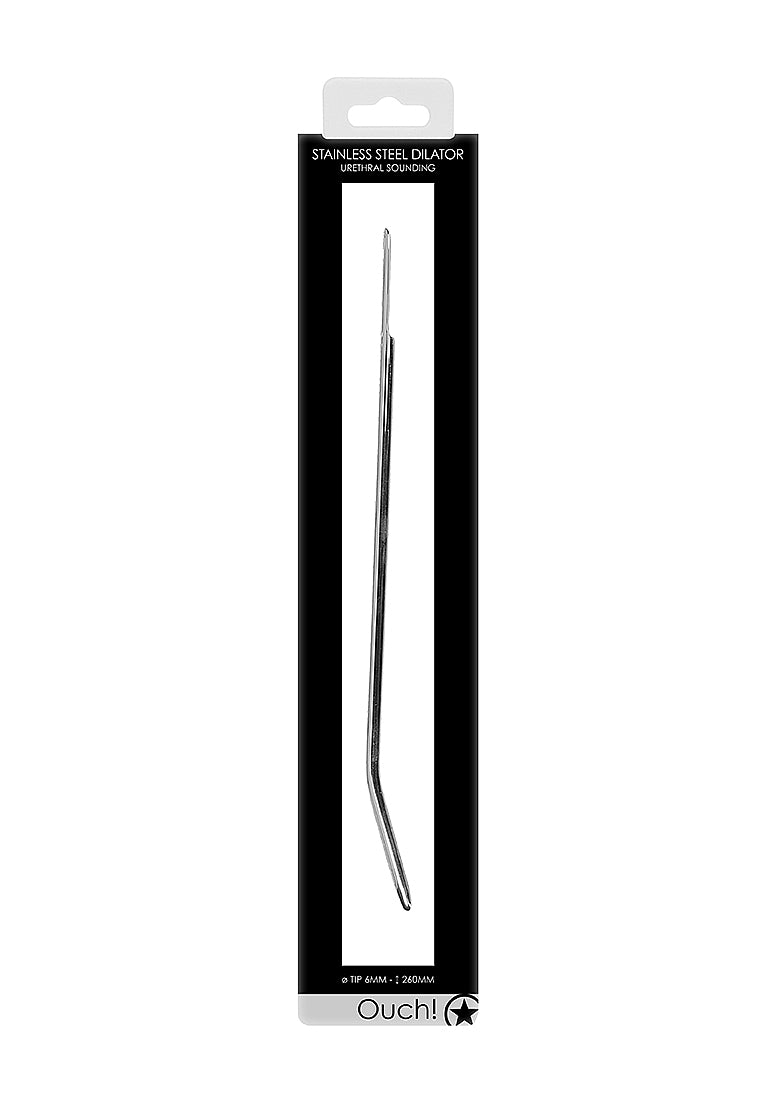Shots Urethral Sounding Stainless Steel Dilator Black - - Urethral Sounds