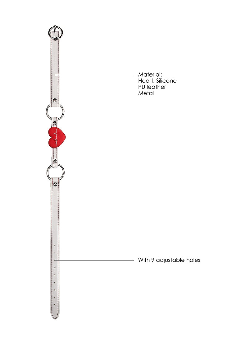 Shots Toys Nurse Theme BDSM Silicone Heart Gag - - Bondage Gags and Bits