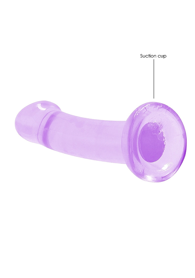 Realrock Crystal Clear Suction Cup Non Realistic Dildo 13cm - Non-Realistic Dildos