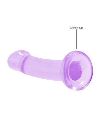 Realrock Crystal Clear Suction Cup Non Realistic Dildo 13cm - Non-Realistic Dildos