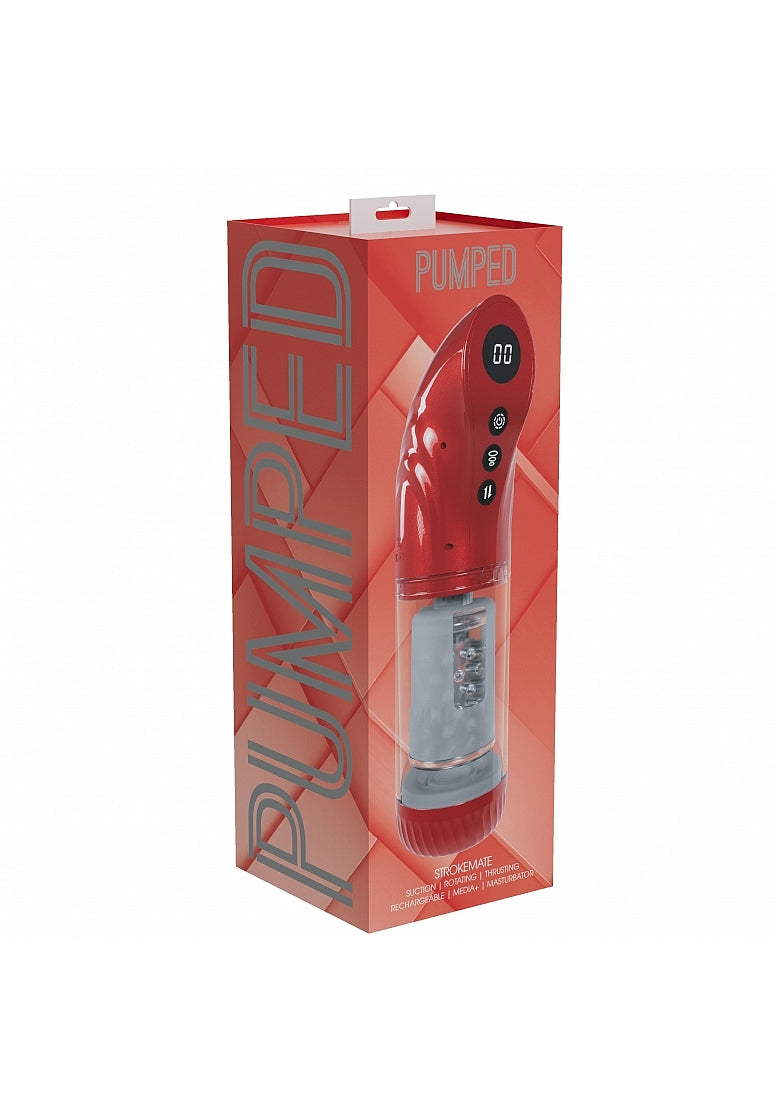 Shots PUMPED StrokeMate Rotating & Thrusting Masturbator - Masturbators and Strokers