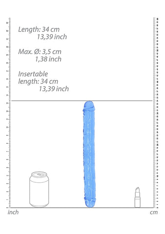 Shots Toys Crystal Clear 13 Inches Realistic Double Dong