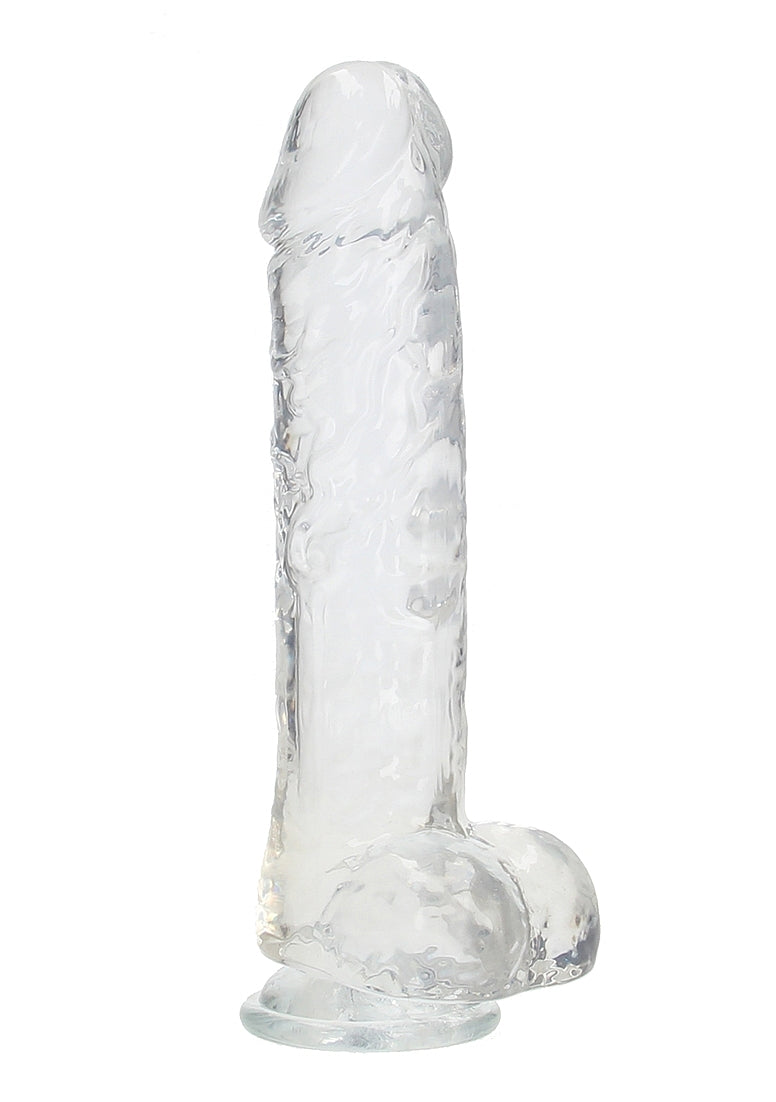 Realrock Realistic Dildo With Balls 25.4 cm - Transparent - Realistic Dildos
