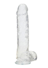Realrock Realistic Dildo With Balls 25.4 cm - Transparent - Realistic Dildos