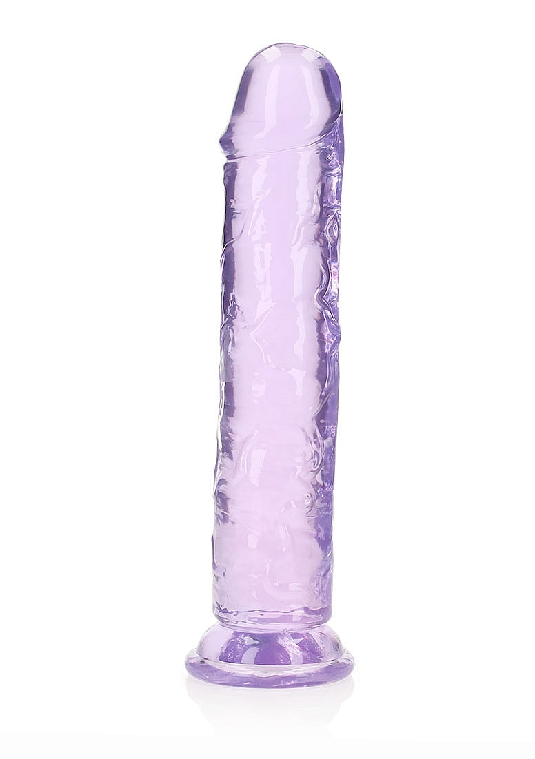 Realrock Crystal Clear 10 Inch Dildo Straight No Balls - - Realistic Dildos