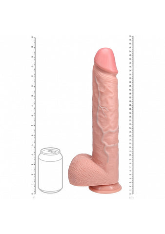 Shots REALROCK Extra Long Realistic Dildo with Balls Flesh - Realistic Dildos