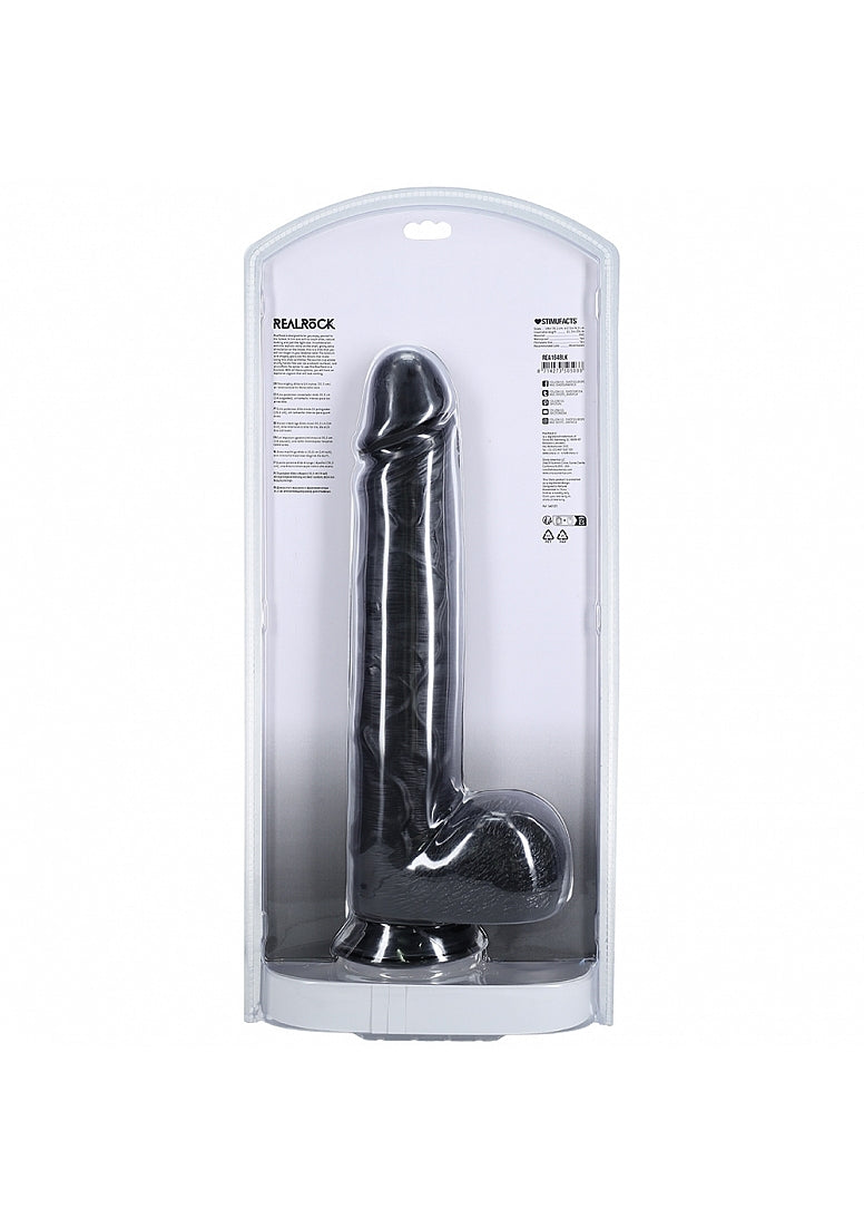 Realrock Extra Large Straight D/ildo with Balls 35.5cm - - Realistic Dildos