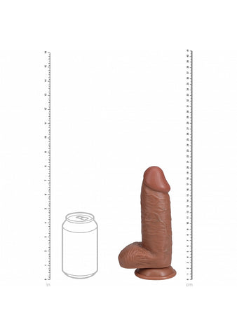 Shots RealRock Extra Thick Straight Dong with Balls 8 Inch