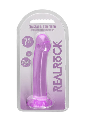 Realrock Crystal Clear Suction Cup Non Realistic Dildo 13cm - Non-Realistic Dildos