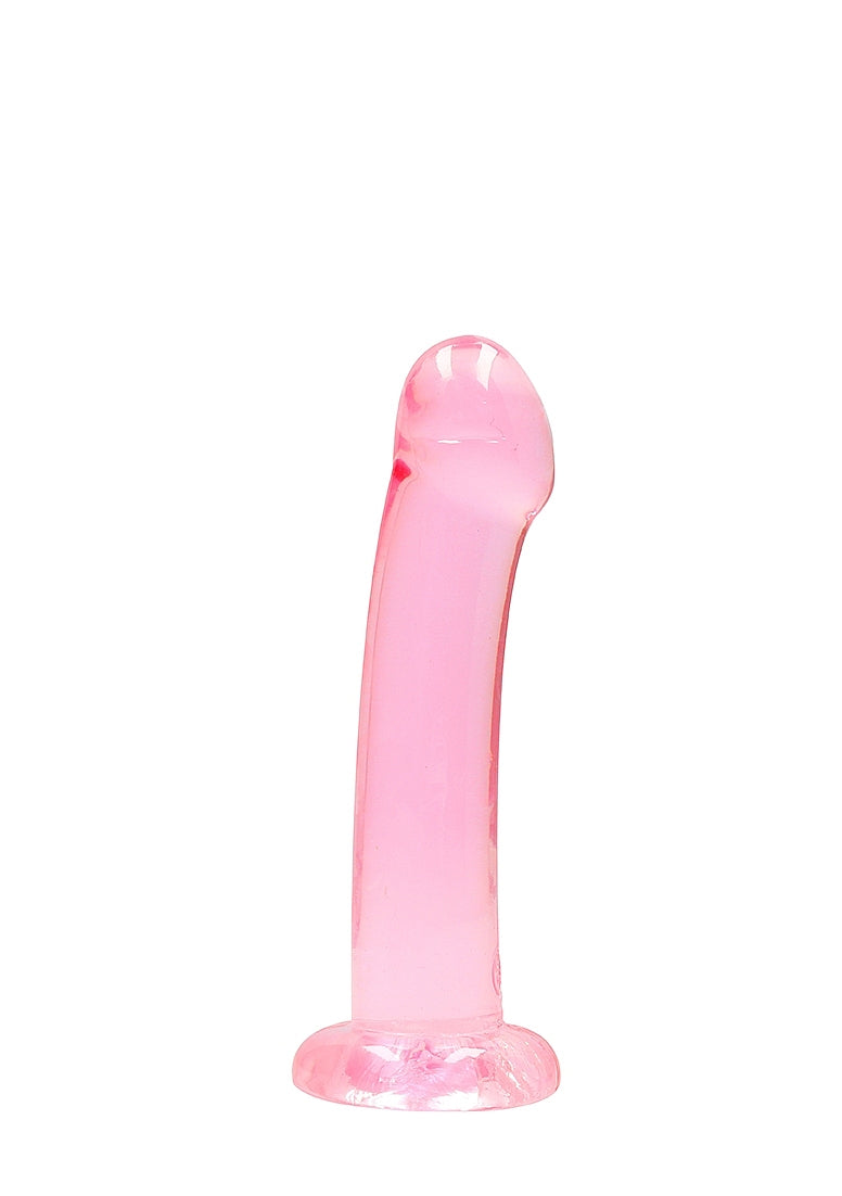 Realrock Crystal Clear Suction Cup Non Realistic Dildo 13cm - Non-Realistic Dildos