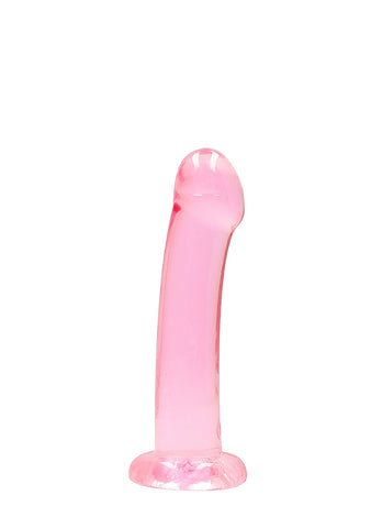 Realrock Crystal Clear Suction Cup Non Realistic Dildo 13cm - Non-Realistic Dildos