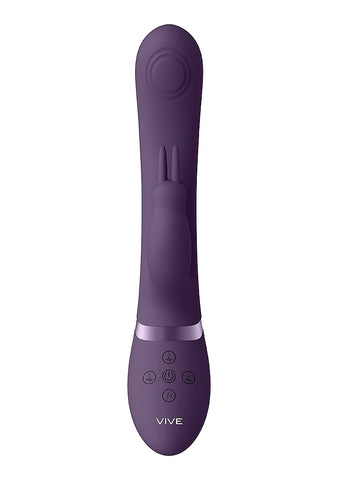 Shots May Rechargeable Silicone Dual Pulse Wave Rabbit Vibe - Rabbit Vibrators
