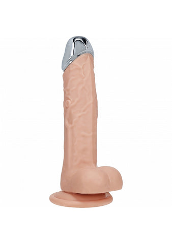 Shots REALROCK Metal Head 8 Inch Realistic Vibrating Dildo