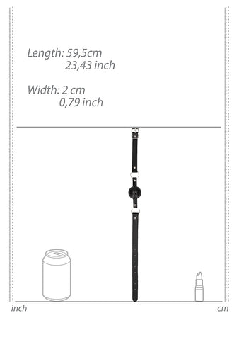 Shots Breathable BDSM Ball Gag With Bonded Leather Straps - Bondage Gags and Bits