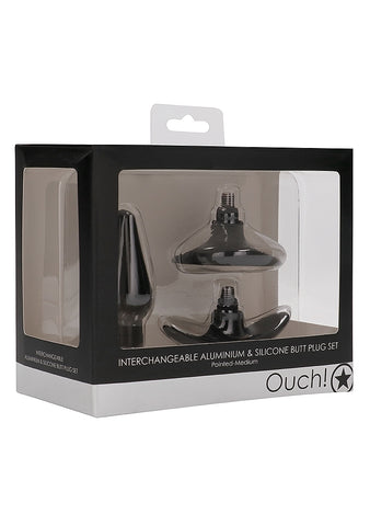 Shots Pointed Interchangeable Butt Plug Set Medium - Butt Plugs