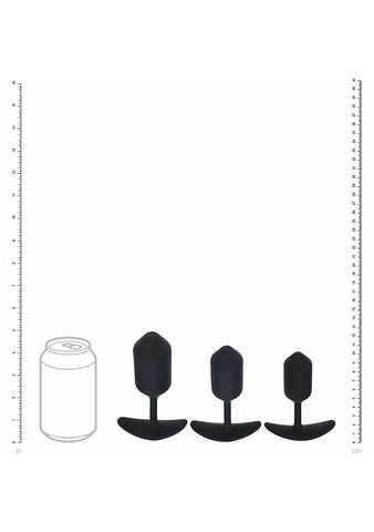 Shots Levelz Silicone Weighted Anal Plug Training Set 3 Pack - Butt Plugs