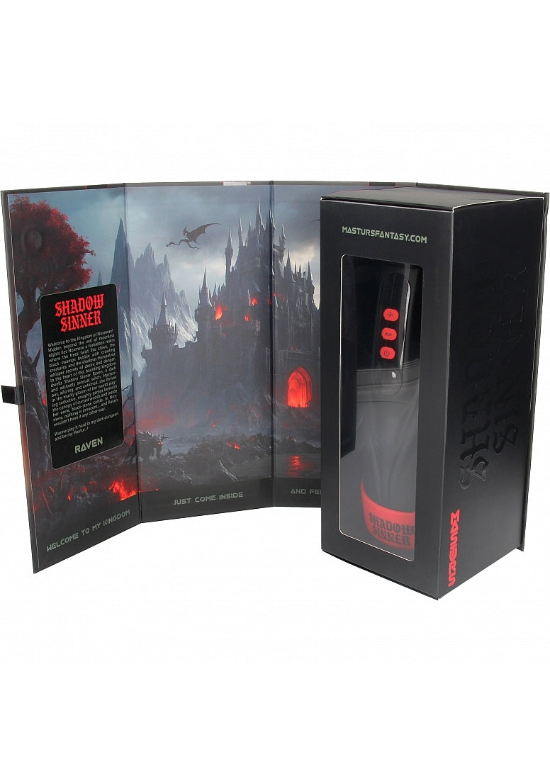 Shots Masturs Raven Shadow Sinner Vibrating Mens Masturbator - - Masturbators and Strokers