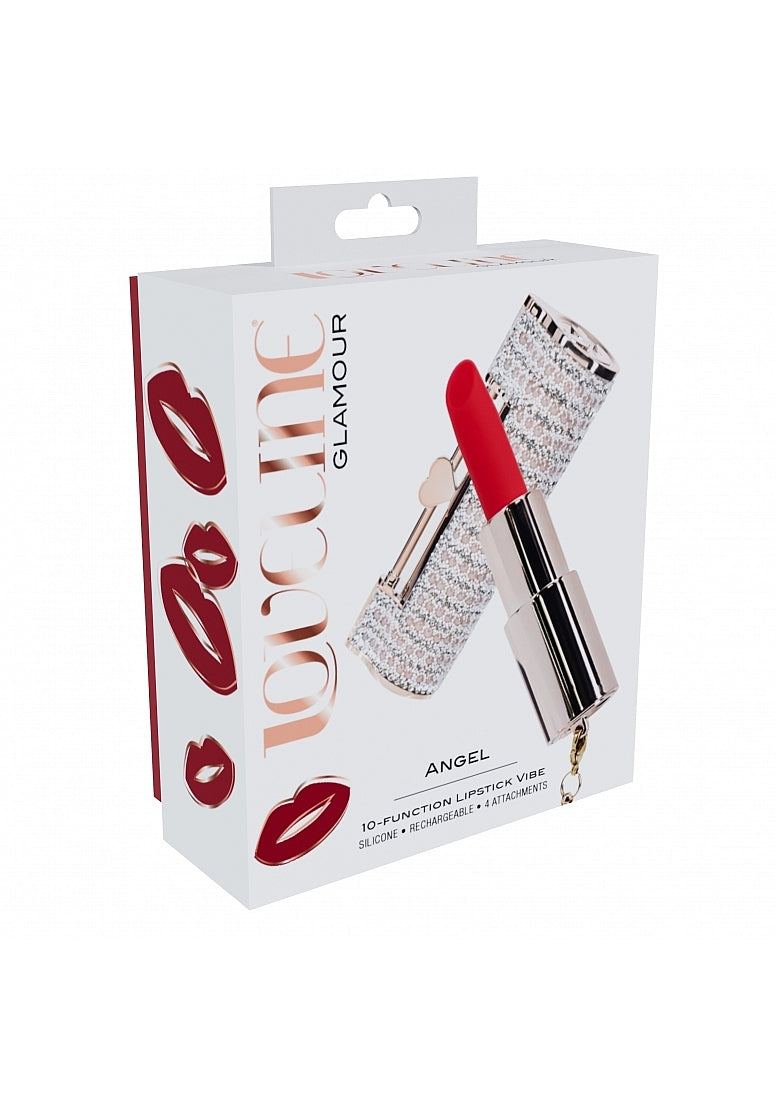 Shots Loveline Angel 10 Functions Lipstick Vibrator - - Personal Massagers