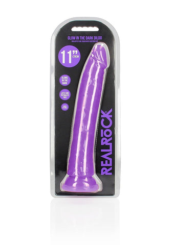 Shots REALROCK 29 cm Slim Glow in the Dark Neon Dong - Realistic Dildos