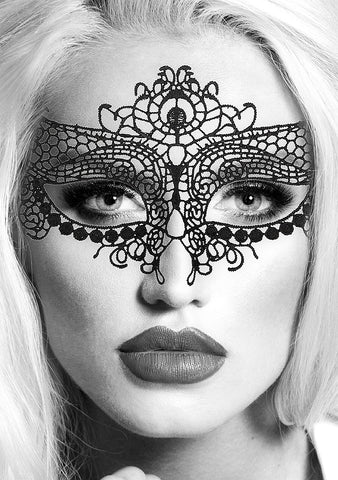 Shots Toys Queen High Quality Bodnage Lace Eye Mask - Masks And Blindfolds