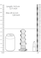 Realrock Crystal Clear 5.5 Inch Curvy Dildo/Plug - - Anal Dildos