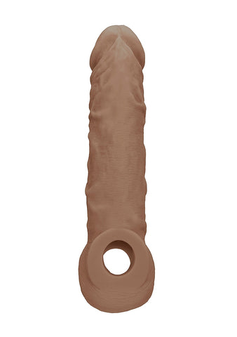 Shots REALROCK 8 Inch Realistic Penis Extender with Rings - Penis Sleeves and Extenders