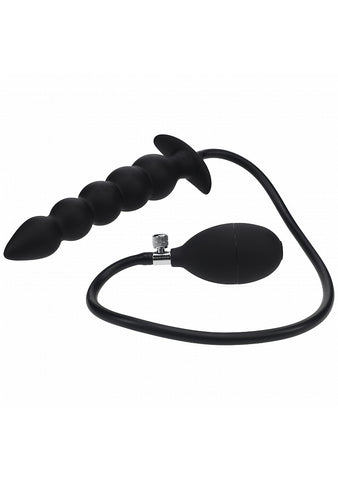 Shots Levelz Beaded Inflatable Silicone Anal Plug - Butt Plugs