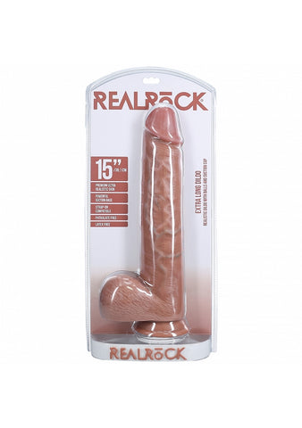 Shots Toys Realrock Extra Large Realistic Dildo with Balls 38cm Deep Penetration - Realistic Dildos