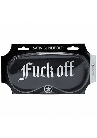 Shots Toys OUCH! Fuck Off Printed Satin Eye Mask - Masks And Blindfolds