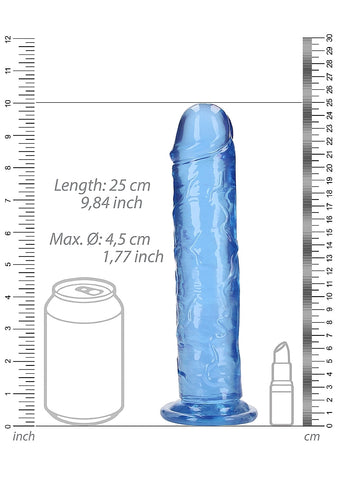 Shots Toys Crystal Clear 9 Inch Straight No Balls Dildo