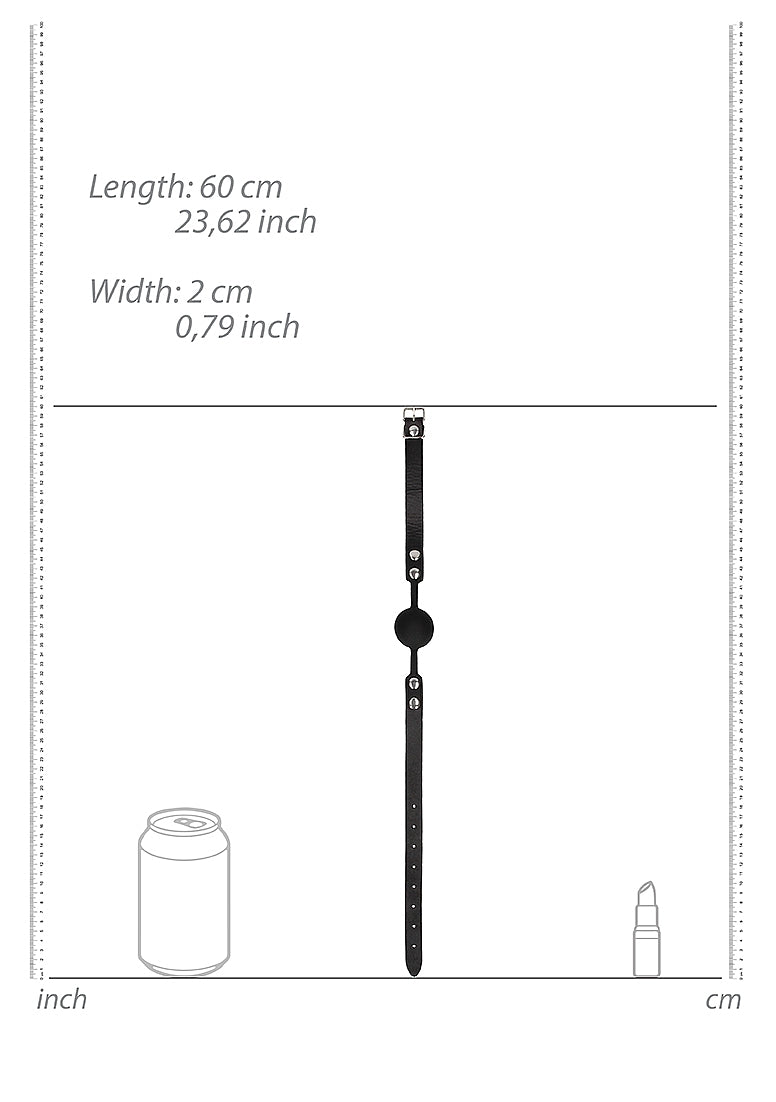 Shots Silicone Ball Gag with Adjustable Bonded Leather Straps - Bondage Gags and Bits