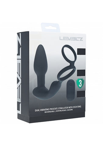 Levelz Dual Motor Prostate Stimulator with Cock Ring - Prostate Toys