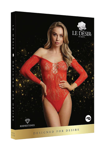 Shots Wonder Rhinestone Sexy Womens Bodysuit OS - Teddies and Bodysuits