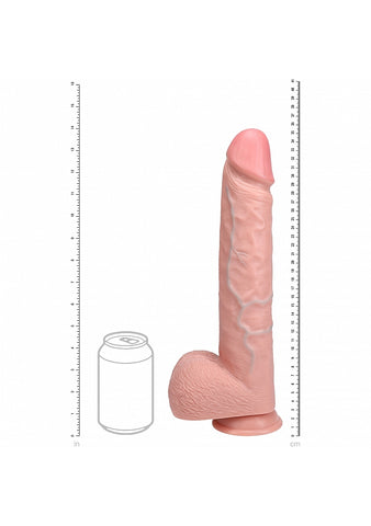 Shots RealRock Extra Large Straight Dildo with Balls 14 Inch