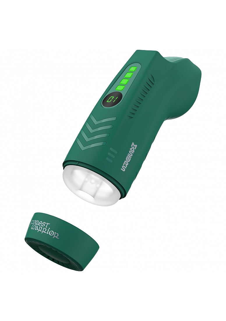 Shots Masturs Ayla Forest Warrior Vibrating Mens Stroker - - Masturbators and Strokers